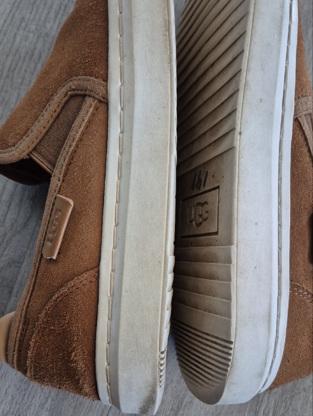 UGG Men's Tan Suede Slip-On Loafers - Picture 4 of 9